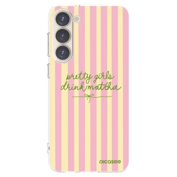 Picasee husă transparentă din silicon pentru Samsung Galaxy S23+ 5G - Pretty matcha