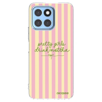 Picasee husă transparentă din silicon pentru Honor X8 5G - Pretty matcha