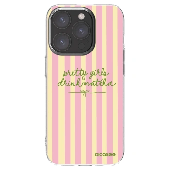 Picasee husă transparentă din silicon pentru Apple iPhone 15 Pro - Pretty matcha