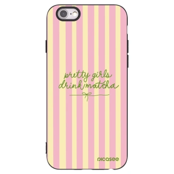 Picasee husă neagră din silicon pentru Apple iPhone 6/6S - Pretty matcha