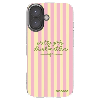 Picasee husă transparentă din silicon pentru Apple iPhone 16 - Pretty matcha