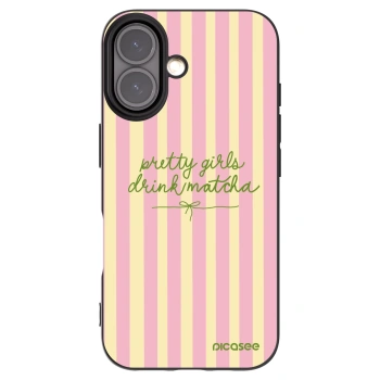 Picasee husă neagră din silicon pentru Apple iPhone 16 - Pretty matcha