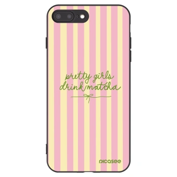 Picasee husă neagră din silicon pentru Apple iPhone 8 Plus - Pretty matcha