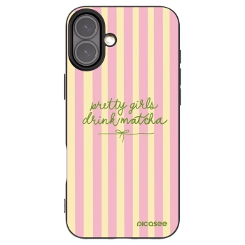 Picasee husă neagră din silicon pentru Apple iPhone 16 Plus - Pretty matcha