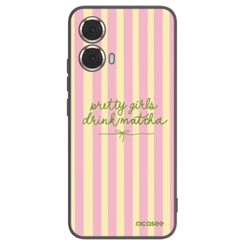 Picasee husă neagră din silicon pentru Motorola Moto G85 - Pretty matcha