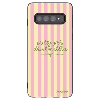 Picasee husă neagră din silicon pentru Samsung Galaxy S10 G973 - Pretty matcha