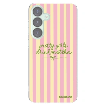 Picasee husă transparentă din silicon pentru Samsung Galaxy S25+ 5G - Pretty matcha