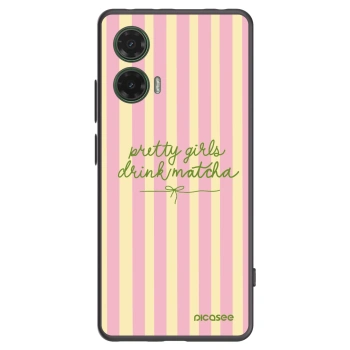 Picasee husă neagră din silicon pentru Motorola Moto G35 5G - Pretty matcha