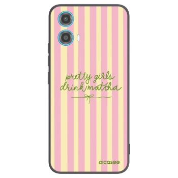 Picasee husă neagră din silicon pentru Motorola Moto G34 5G - Pretty matcha