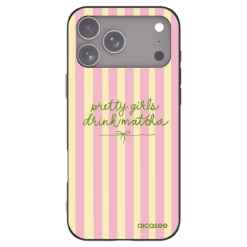Picasee husă neagră din silicon pentru Apple iPhone 17 Pro Max - Pretty matcha