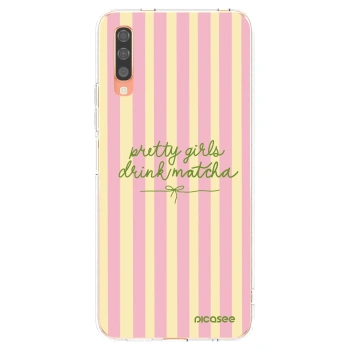 Picasee husă transparentă din silicon pentru Samsung Galaxy A70 A705F - Pretty matcha