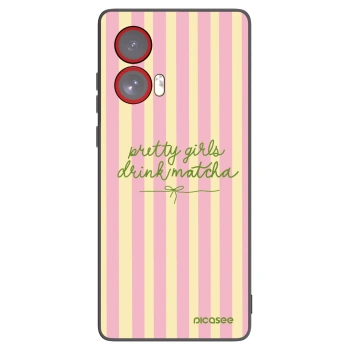 Picasee husă neagră din silicon pentru Motorola Edge 50 Fusion - Pretty matcha