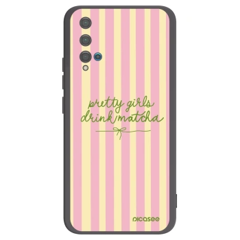 Picasee husă neagră din silicon pentru Huawei Nova 5T - Pretty matcha
