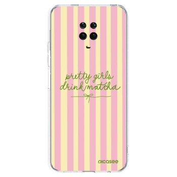 Picasee husă transparentă din silicon pentru Xiaomi Redmi Note 9 Pro - Pretty matcha