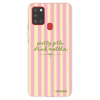 Picasee husă transparentă din silicon pentru Samsung Galaxy A21s - Pretty matcha