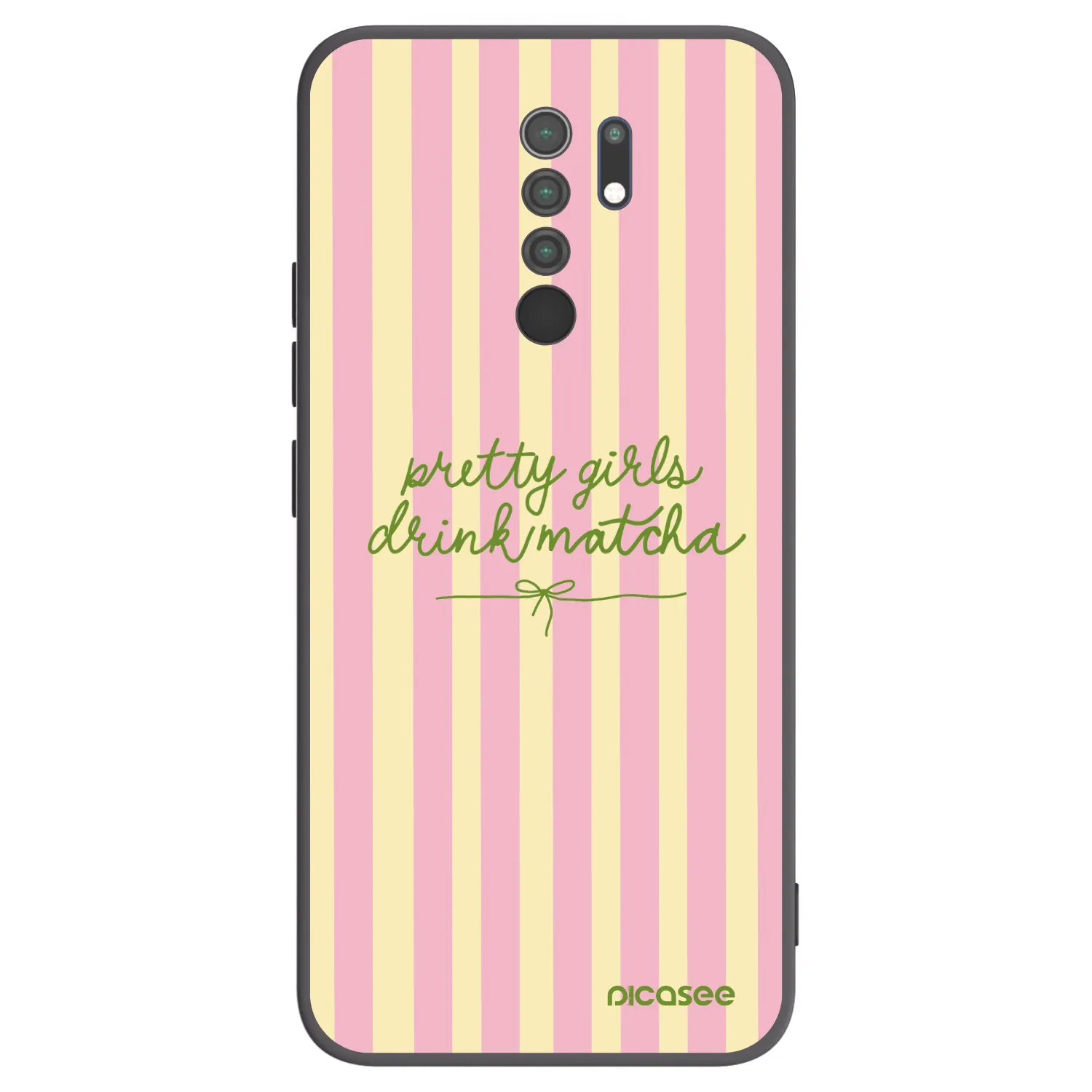 Picasee husă neagră din silicon pentru Xiaomi Redmi 9 - Pretty matcha