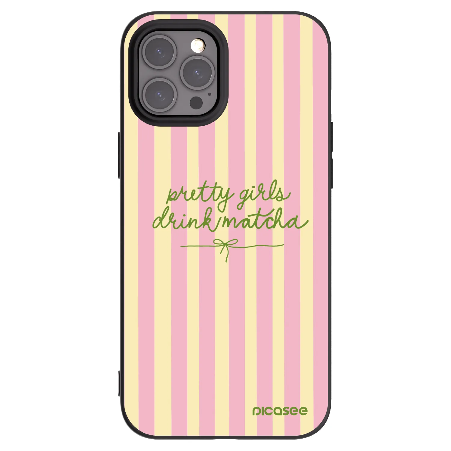 Picasee husă neagră din silicon pentru Apple iPhone 12 Pro Max - Pretty matcha