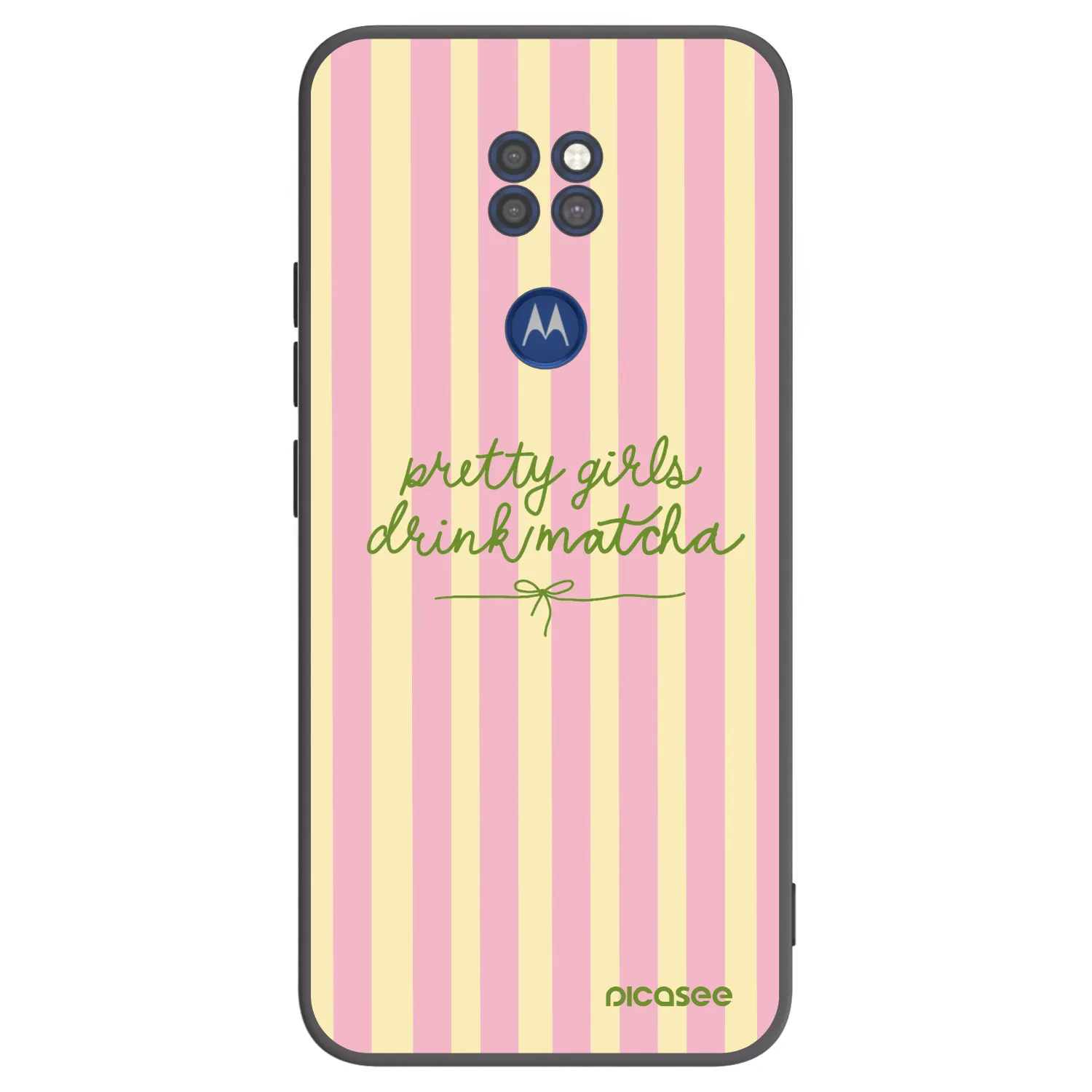 Picasee husă neagră din silicon pentru Motorola Moto G9 Play - Pretty matcha