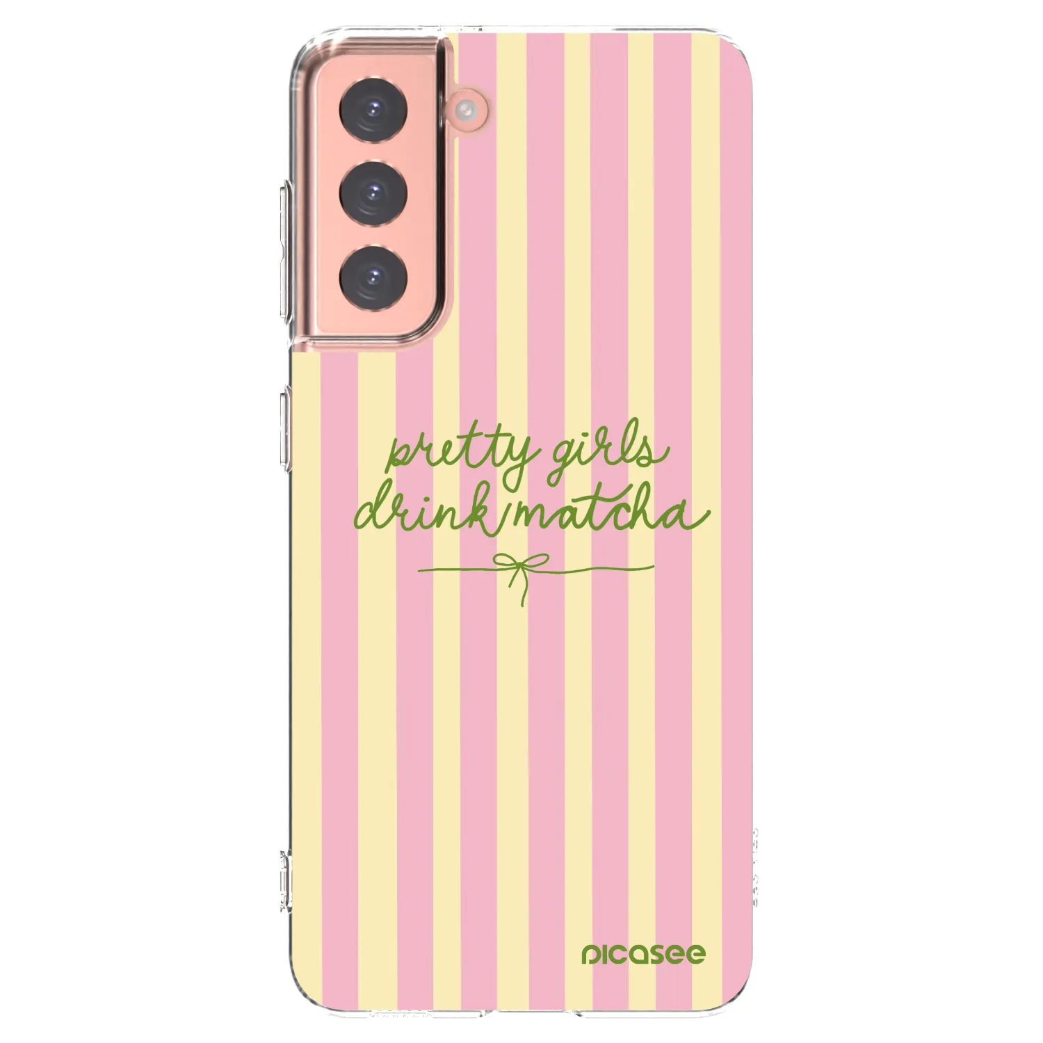 Picasee husă transparentă din silicon pentru Samsung Galaxy S21 5G G991B - Pretty matcha