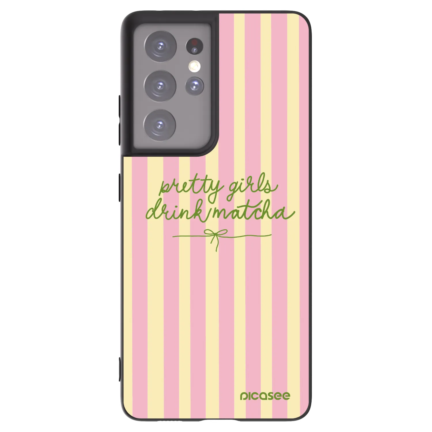 Picasee husă neagră din silicon pentru Samsung Galaxy S21 Ultra 5G G998B - Pretty matcha