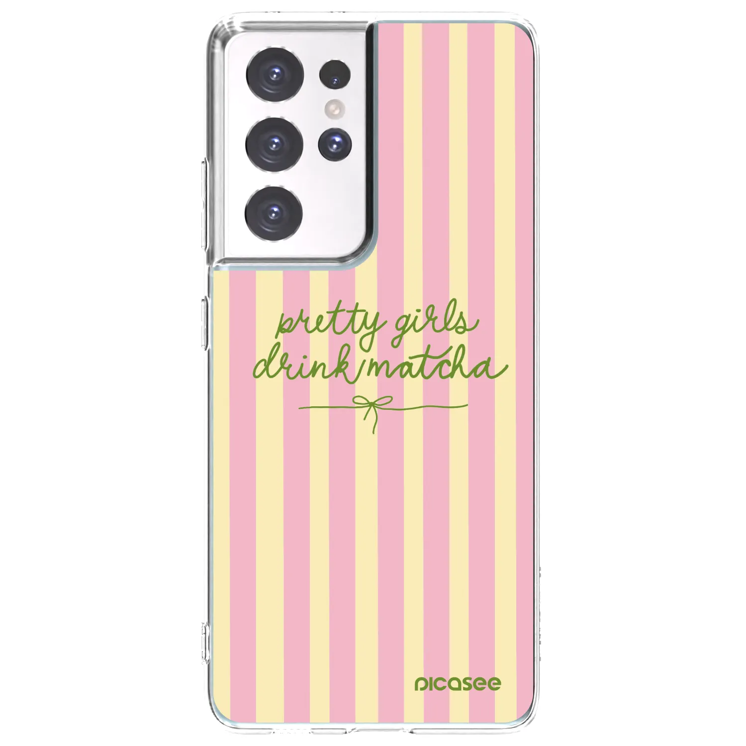 Picasee husă transparentă din silicon pentru Samsung Galaxy S21 Ultra 5G G998B - Pretty matcha