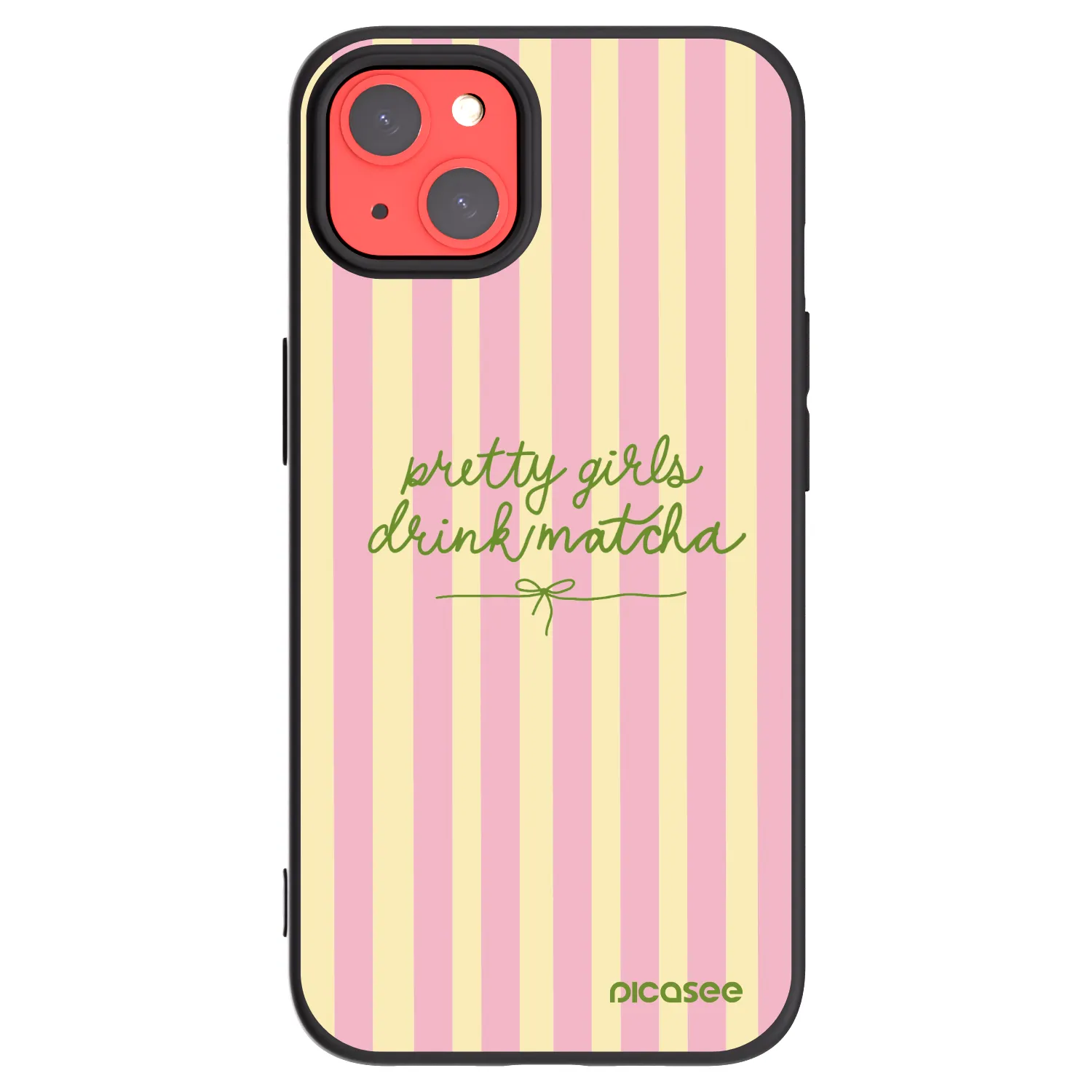 Picasee husă neagră din silicon pentru Apple iPhone 13 - Pretty matcha