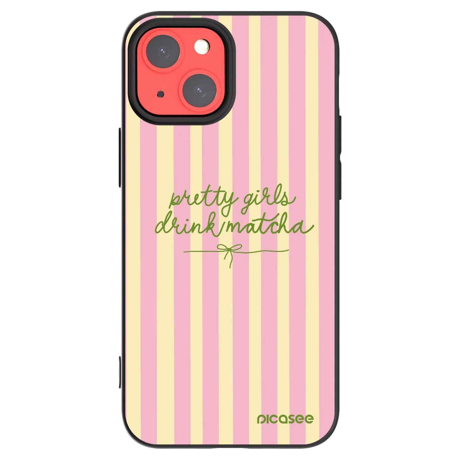 Picasee husă neagră din silicon pentru Apple iPhone 13 mini - Pretty matcha