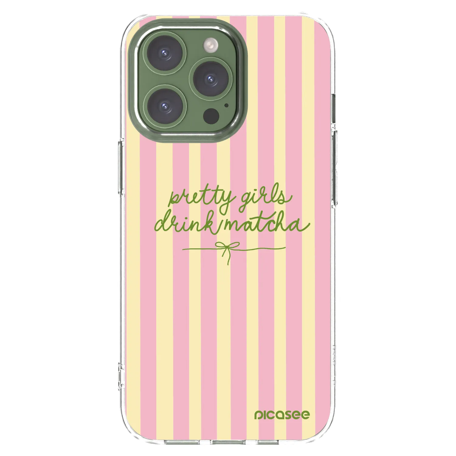 Picasee husă transparentă din silicon pentru Apple iPhone 13 Pro - Pretty matcha