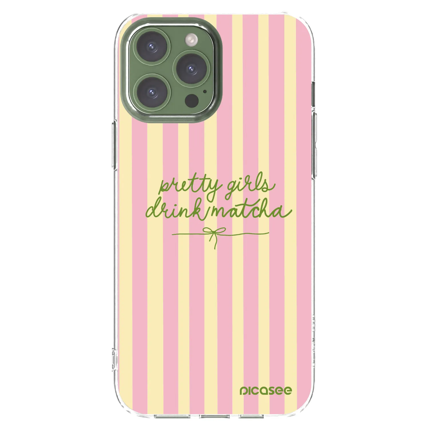 Picasee husă transparentă din silicon pentru Apple iPhone 13 Pro Max - Pretty matcha