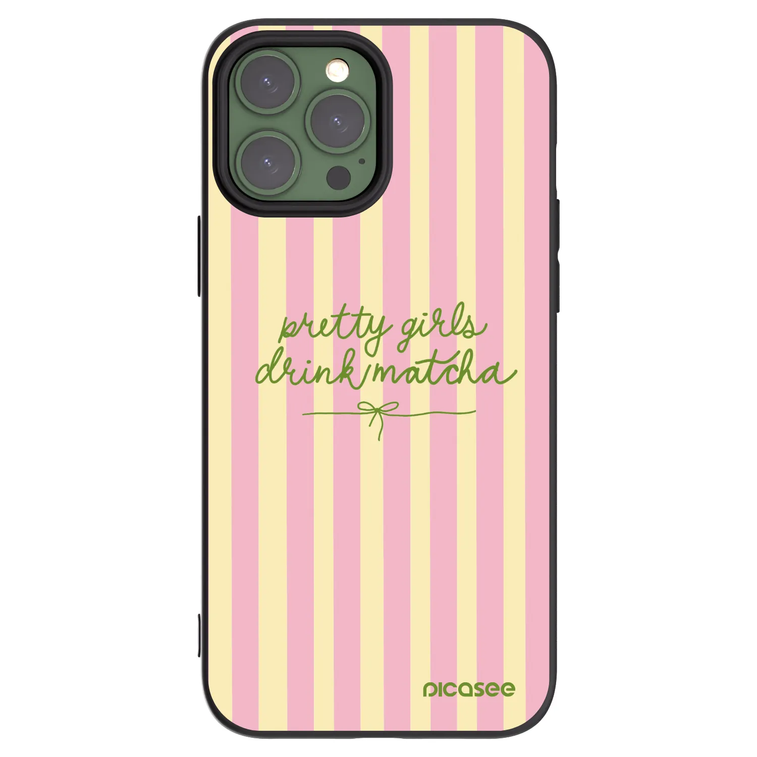 Picasee husă neagră din silicon pentru Apple iPhone 13 Pro Max - Pretty matcha