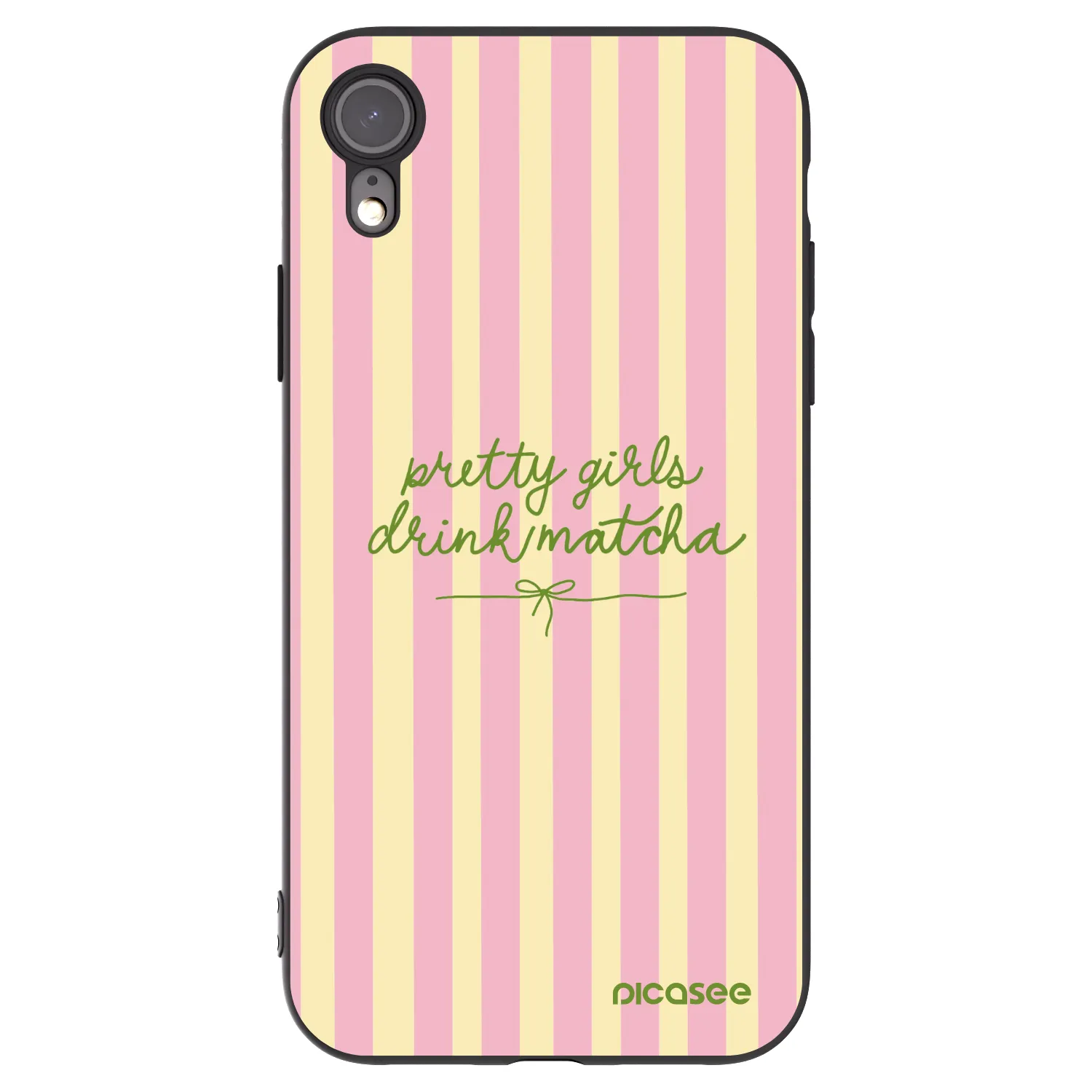 Picasee husă neagră din silicon pentru Apple iPhone XR - Pretty matcha