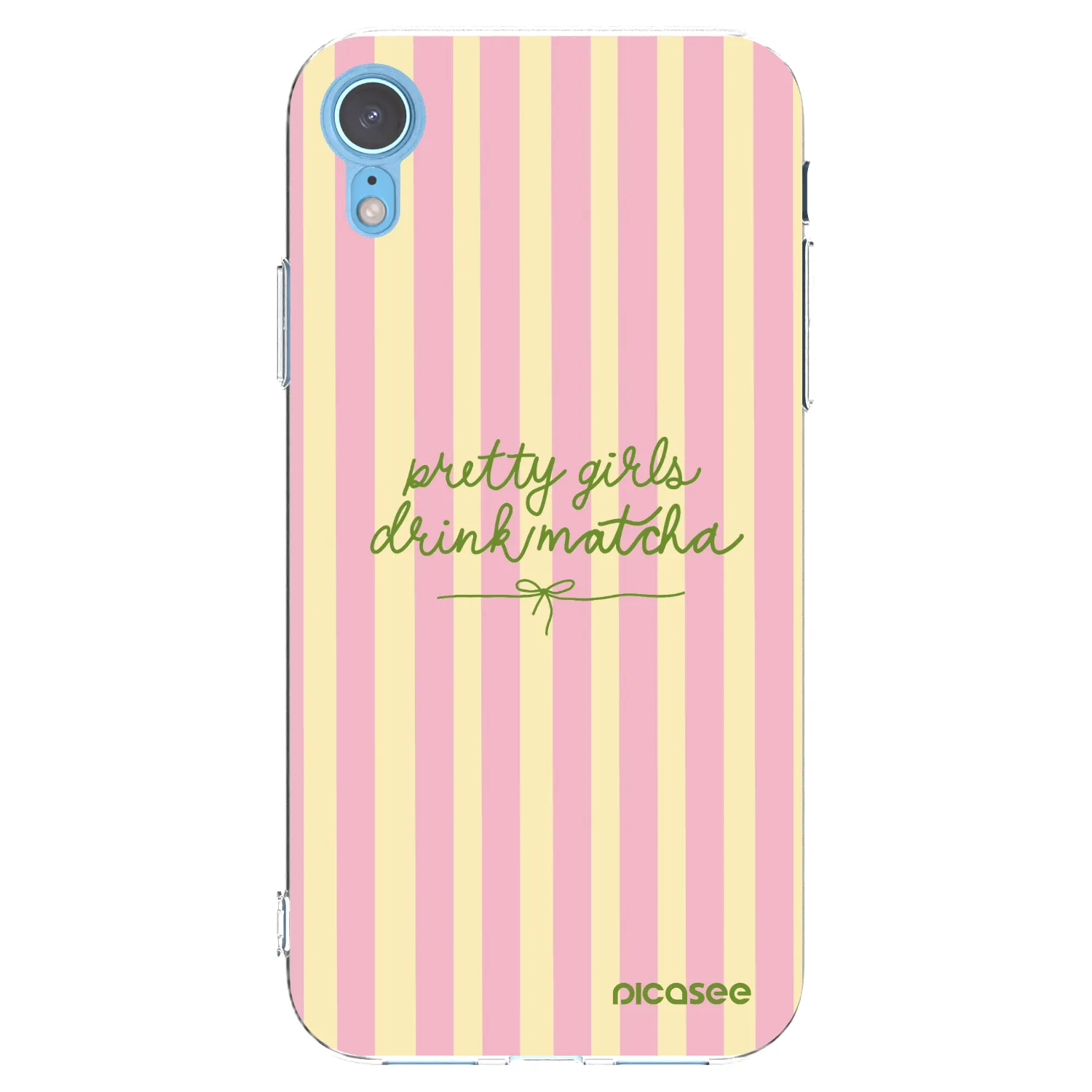 Picasee husă transparentă din silicon pentru Apple iPhone XR - Pretty matcha