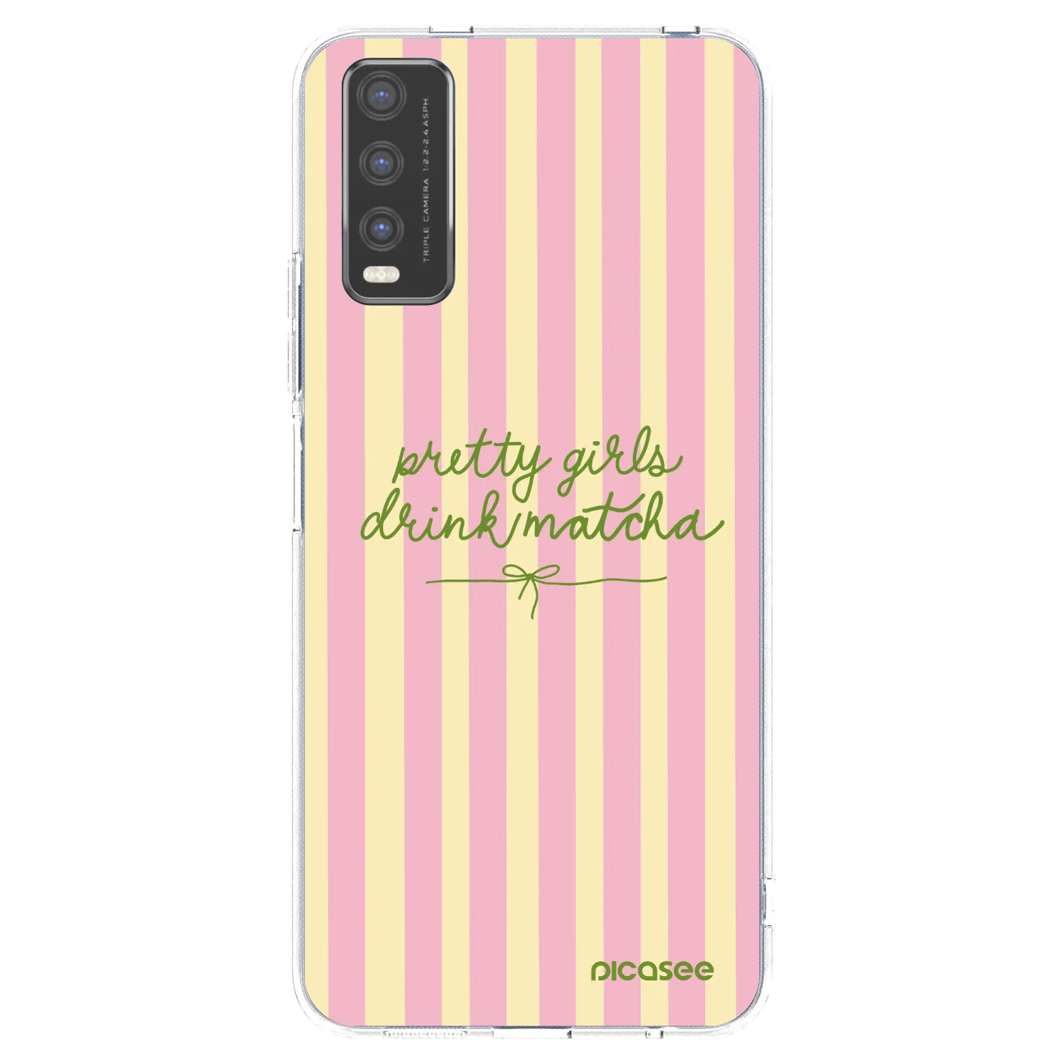 Picasee husă transparentă din silicon pentru Vivo Y20s - Pretty matcha