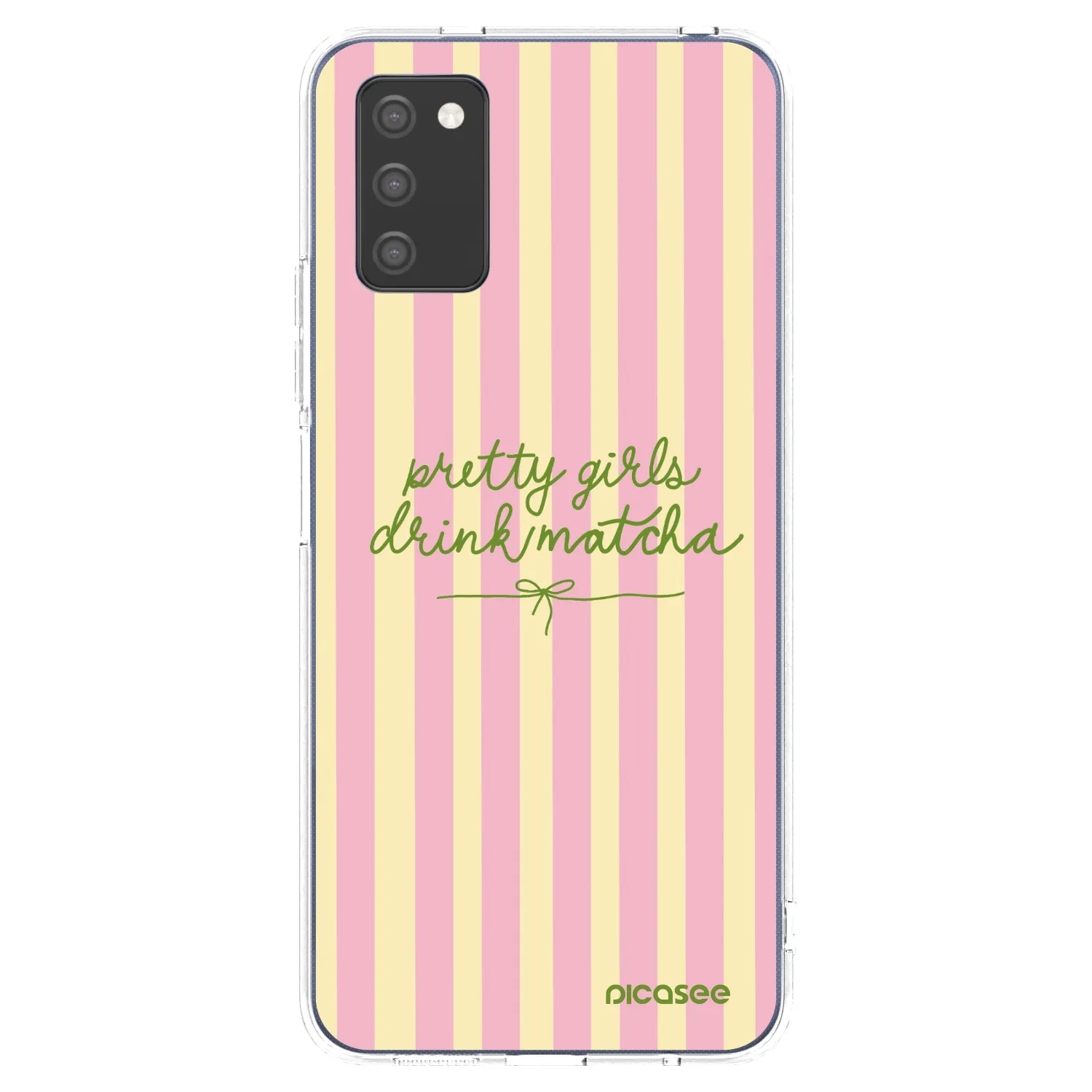 Picasee husă transparentă din silicon pentru Samsung Galaxy A03s A037G - Pretty matcha