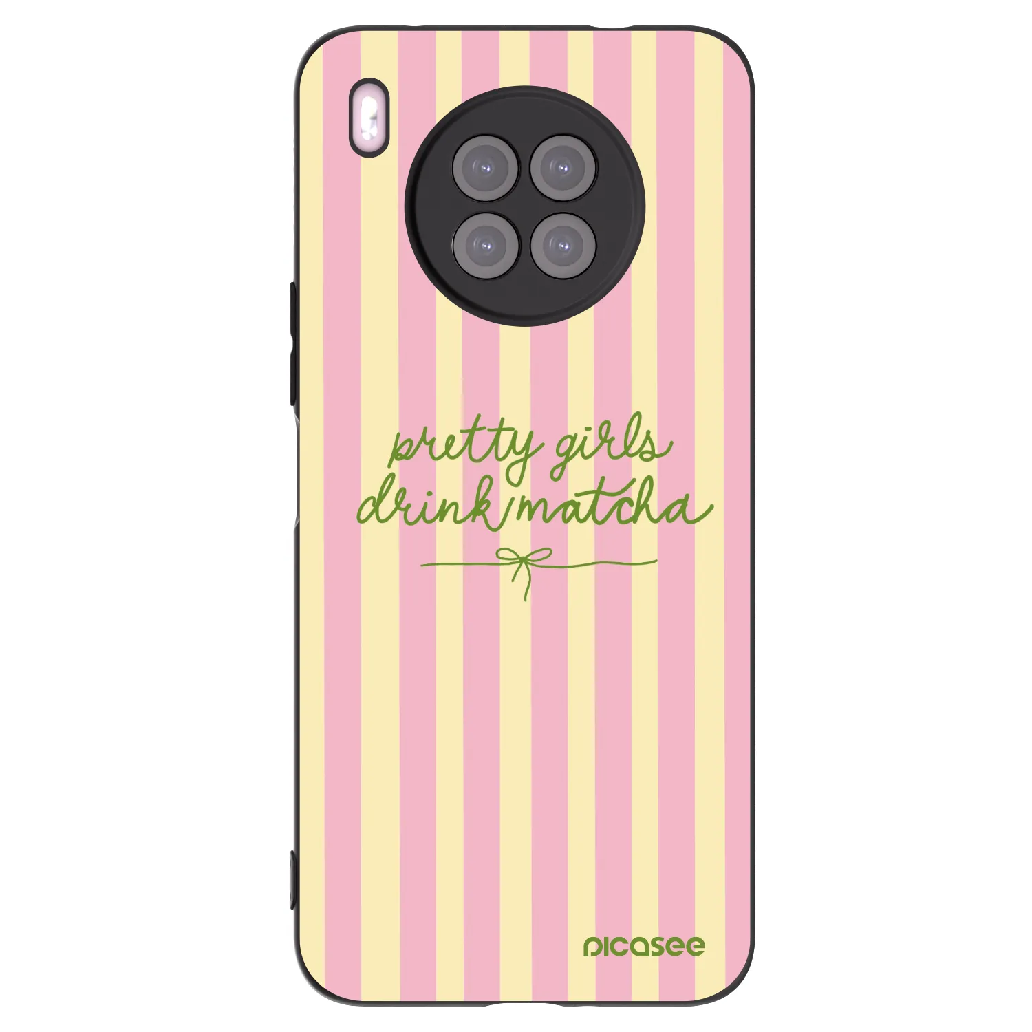 Picasee husă neagră din silicon pentru Huawei Nova 8i - Pretty matcha
