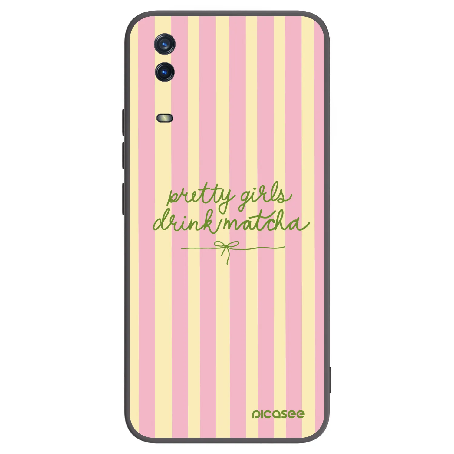 Picasee husă neagră din silicon pentru Vivo Y11s - Pretty matcha