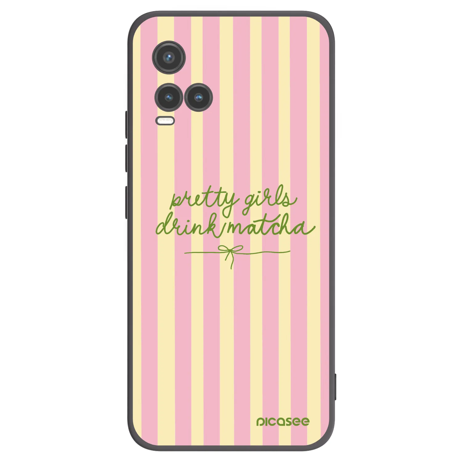 Picasee husă neagră din silicon pentru Vivo Y33s - Pretty matcha