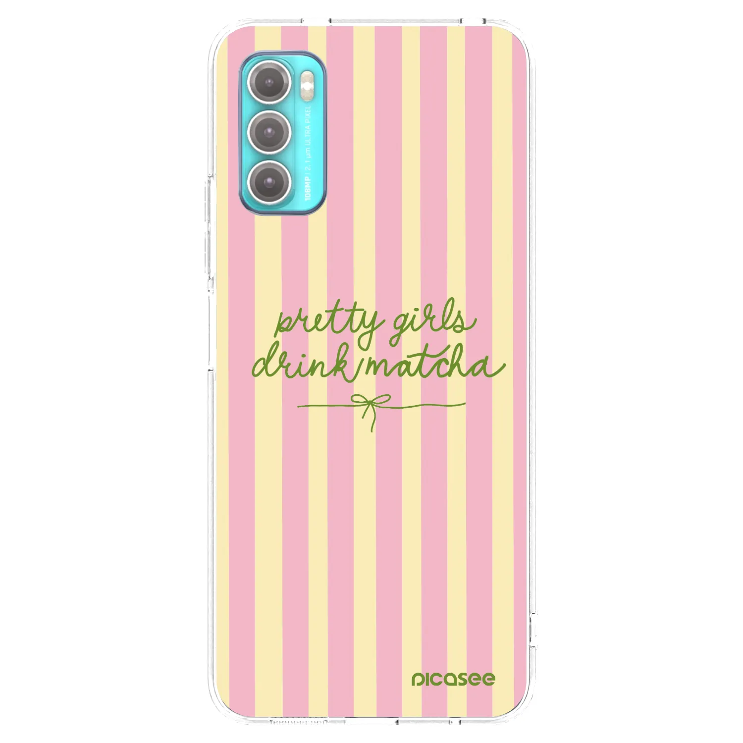 Picasee husă transparentă din silicon pentru Motorola Moto G60 - Pretty matcha
