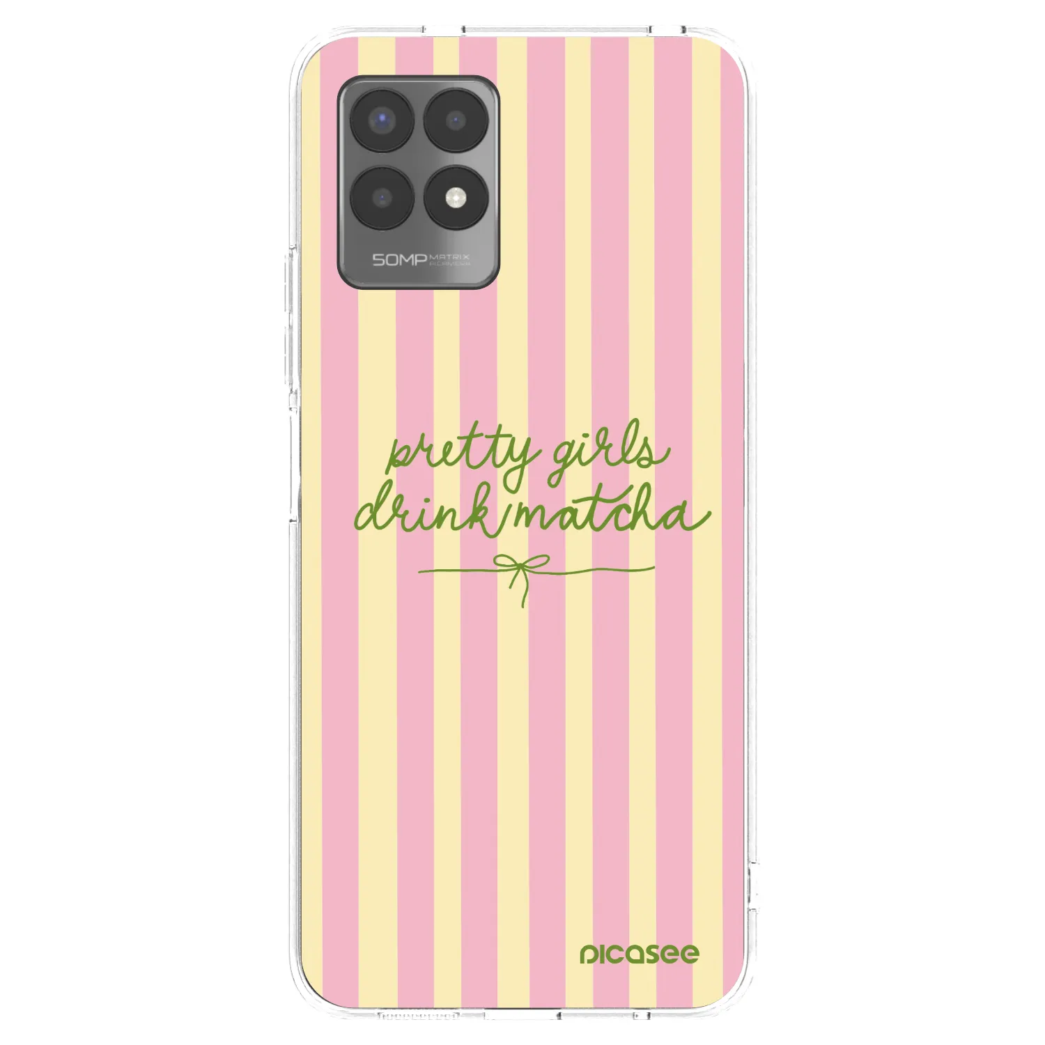 Picasee husă transparentă din silicon pentru Realme 8i - Pretty matcha
