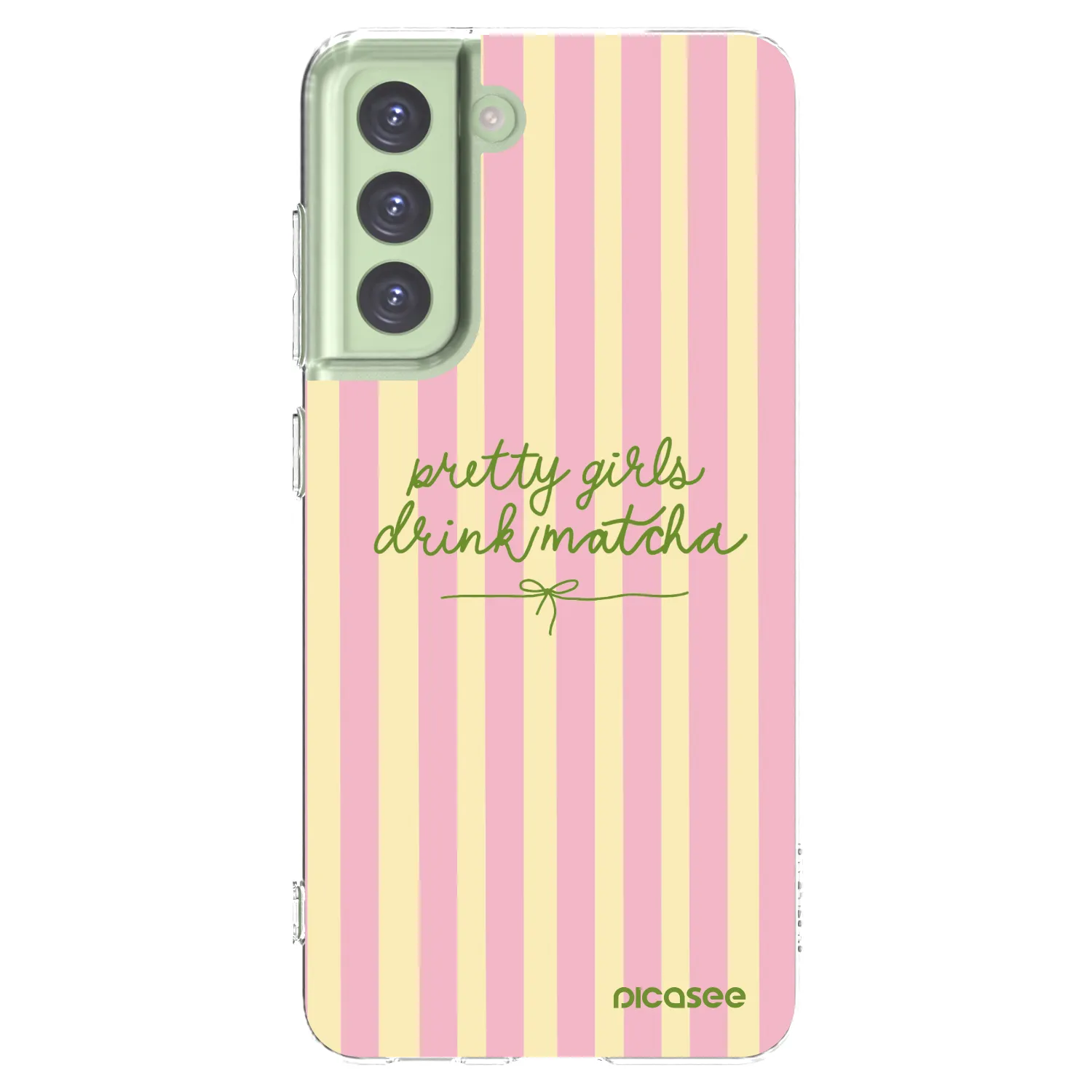 Picasee husă transparentă din silicon pentru Samsung Galaxy S21 FE 5G - Pretty matcha