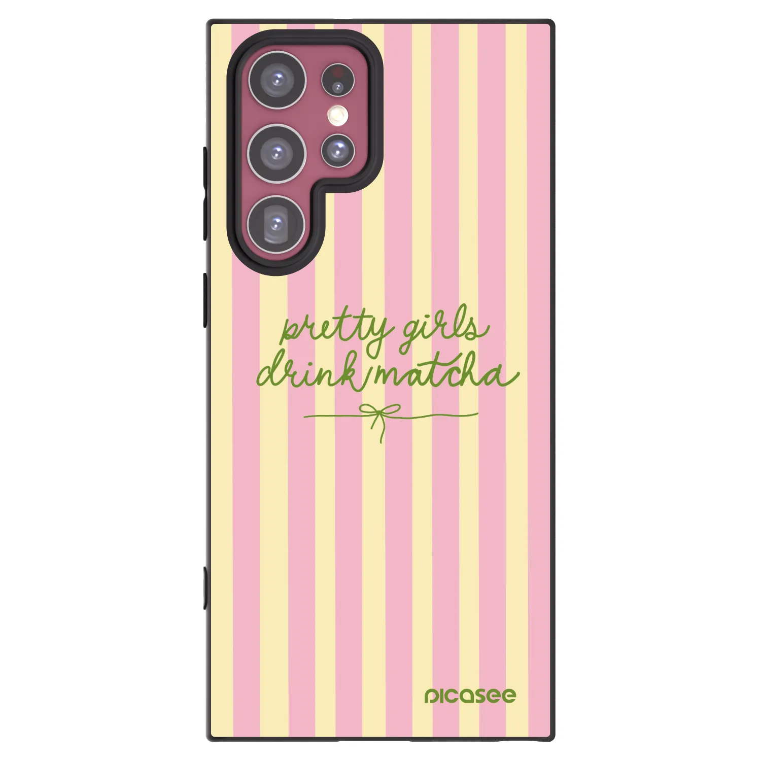 Picasee husă neagră din silicon pentru Samsung Galaxy S22 Ultra 5G - Pretty matcha