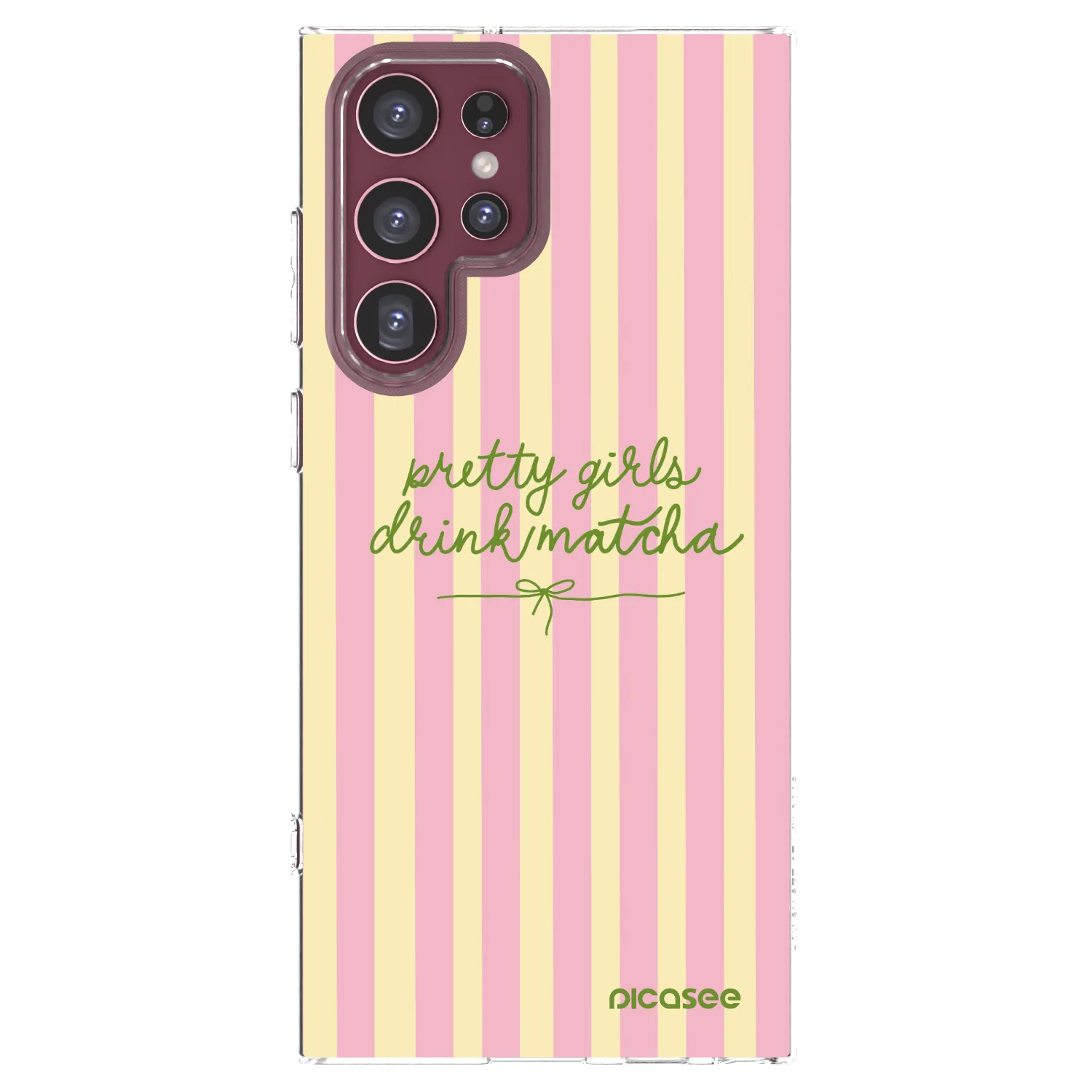 Picasee husă transparentă din silicon pentru Samsung Galaxy S22 Ultra 5G - Pretty matcha