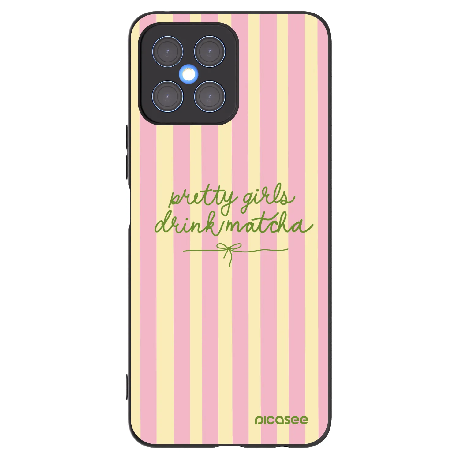 Picasee husă neagră din silicon pentru Honor X8 4G - Pretty matcha