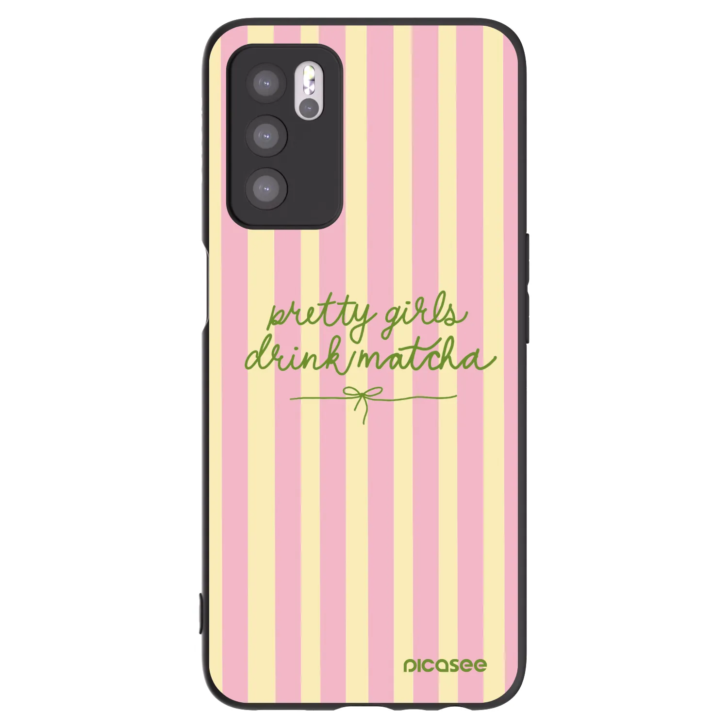 Picasee husă neagră din silicon pentru OPPO A16 - Pretty matcha