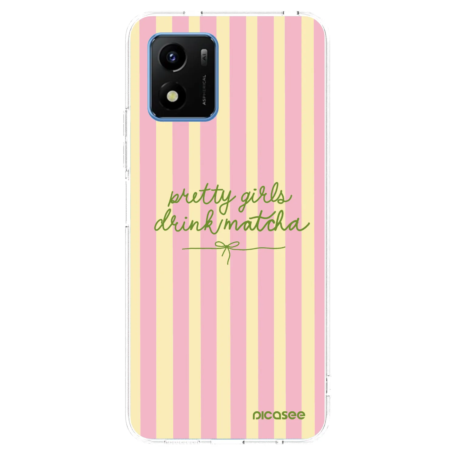 Picasee husă transparentă din silicon pentru Vivo Y01 - Pretty matcha