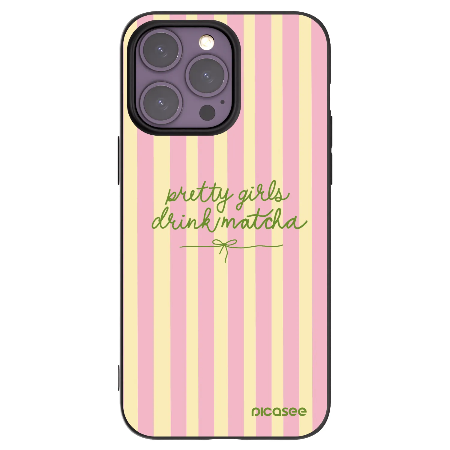 Picasee husă neagră din silicon pentru Apple iPhone 14 Pro Max - Pretty matcha