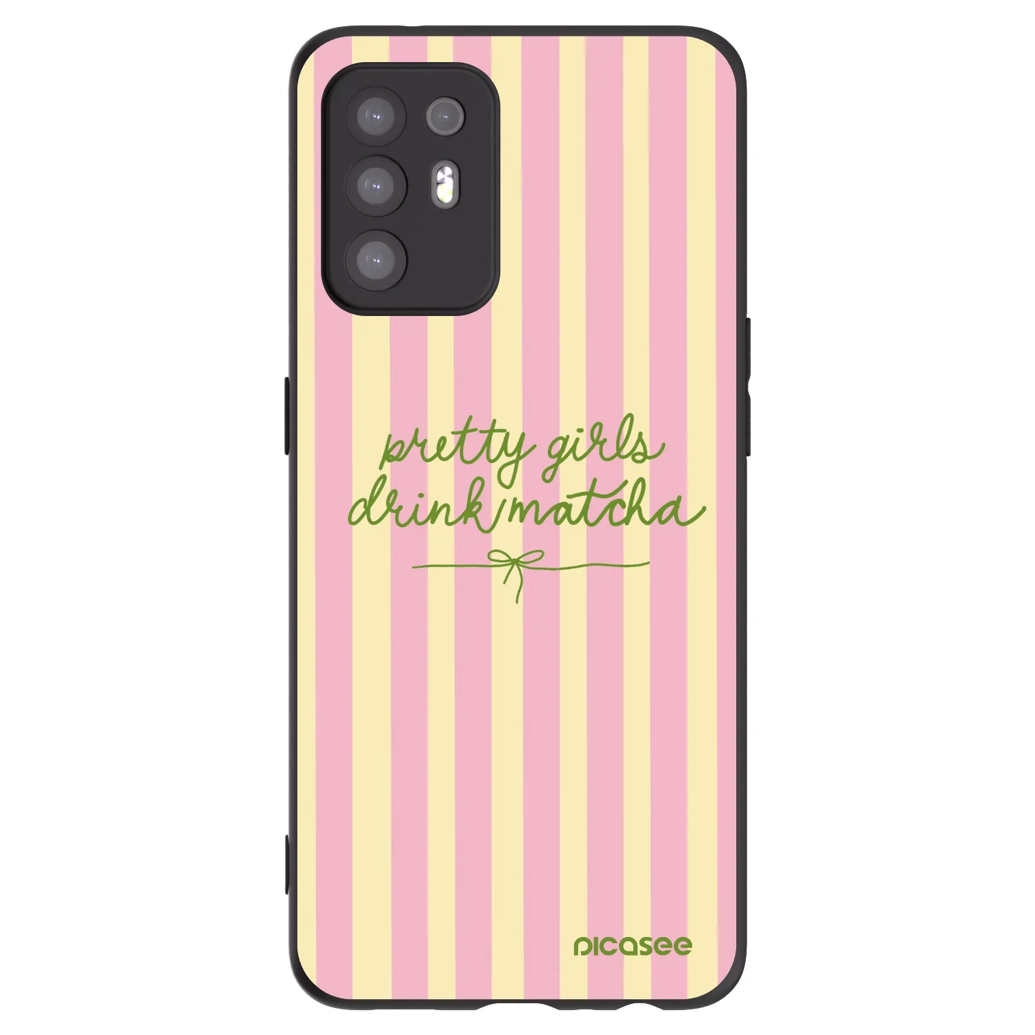 Picasee husă neagră din silicon pentru OPPO A94 5G - Pretty matcha