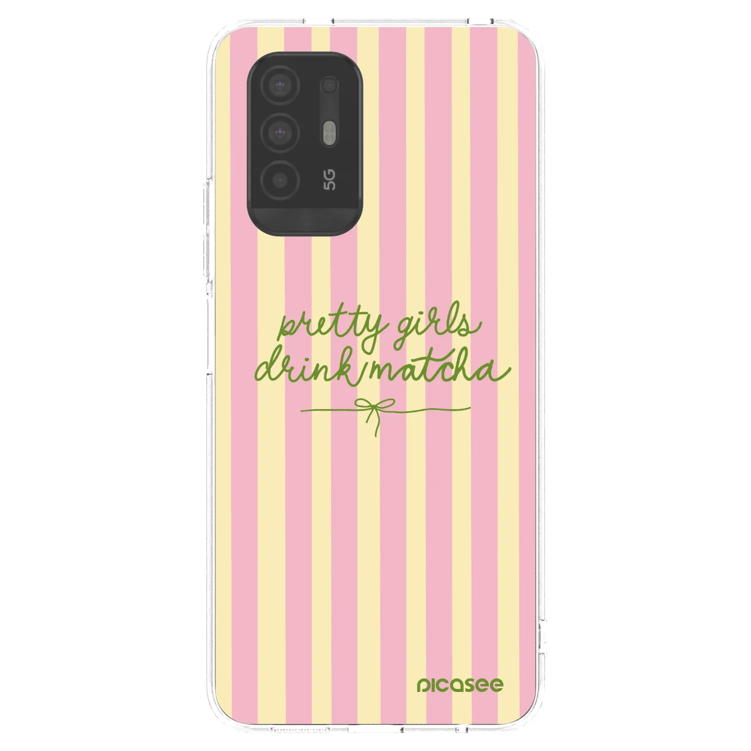 Picasee husă transparentă din silicon pentru OPPO A94 5G - Pretty matcha