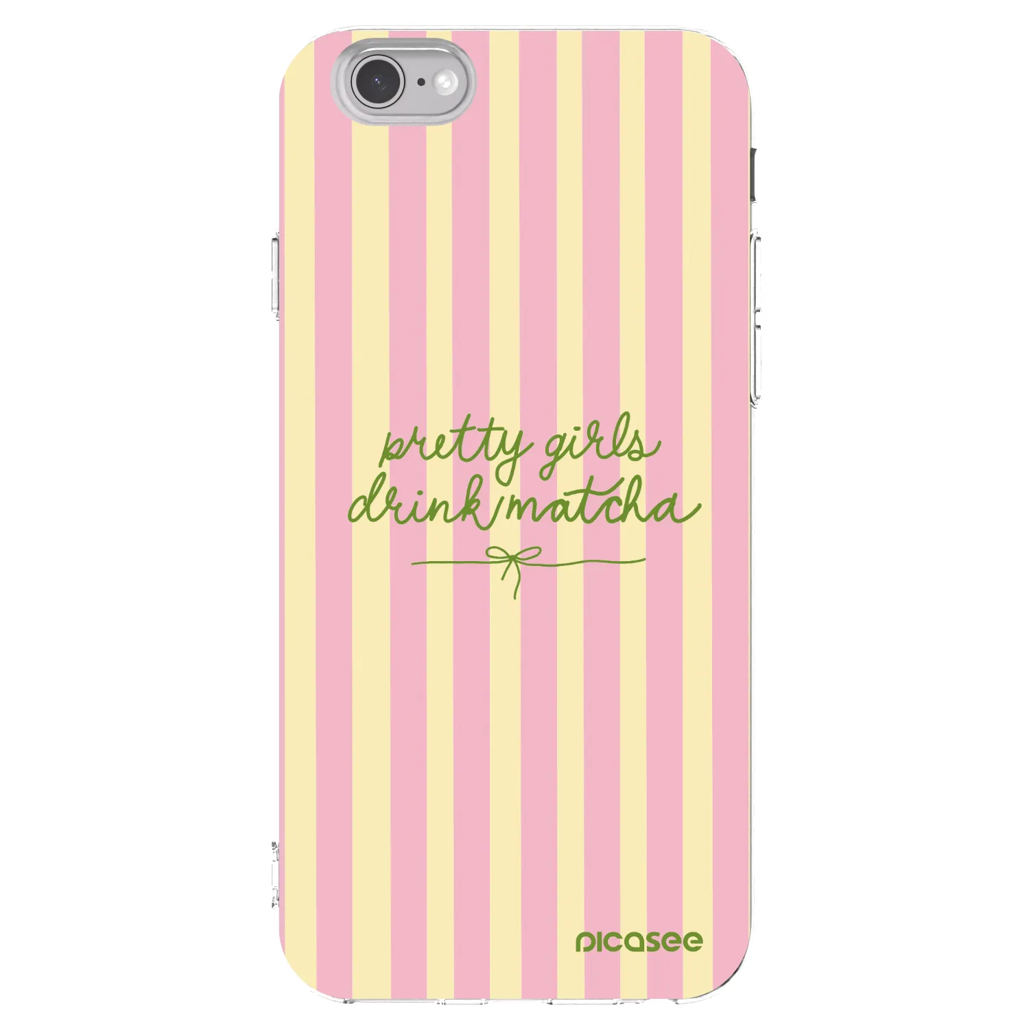 Picasee husă transparentă din silicon pentru Apple iPhone 6/6S - Pretty matcha