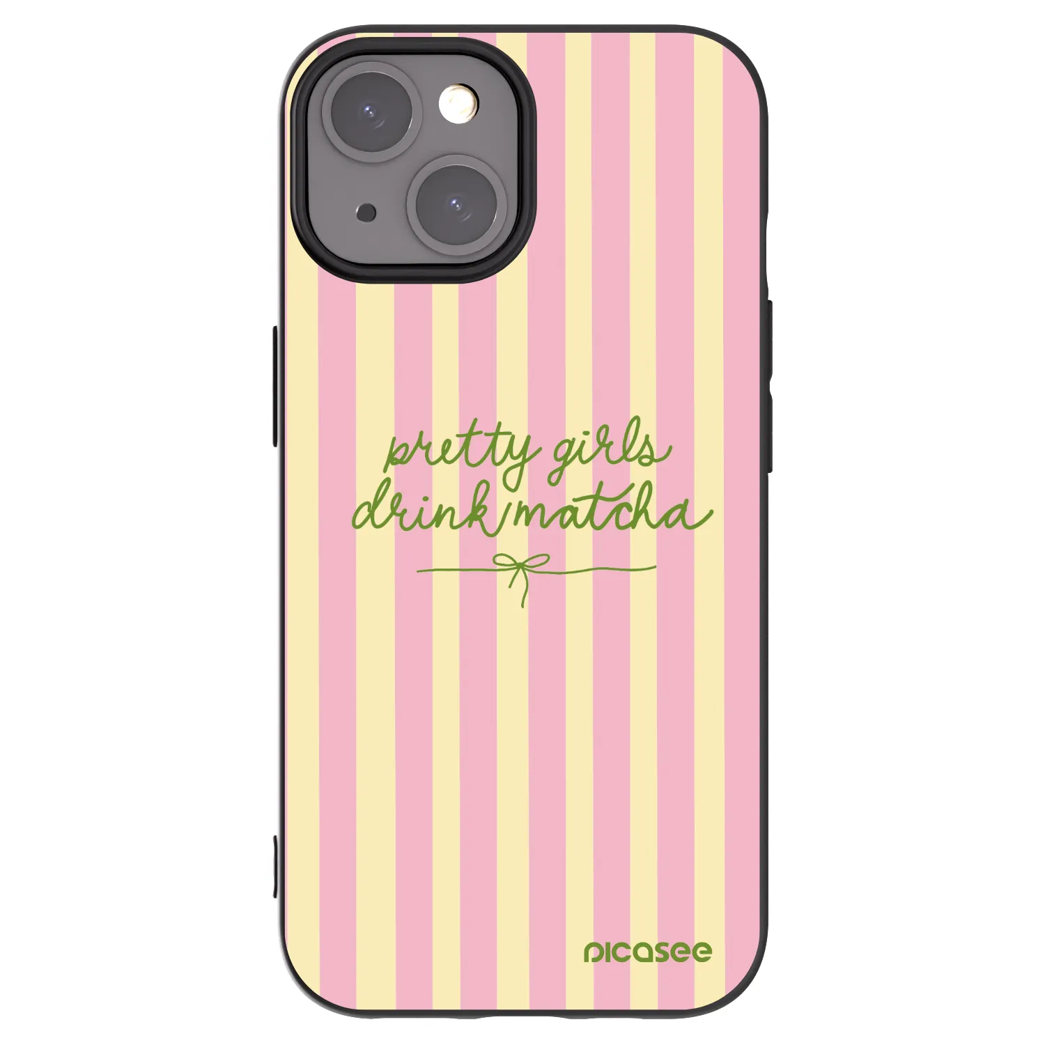 Picasee husă neagră din silicon pentru Apple iPhone 15 - Pretty matcha